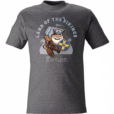 T-SHIRT Kids Land of the vikings, Grå