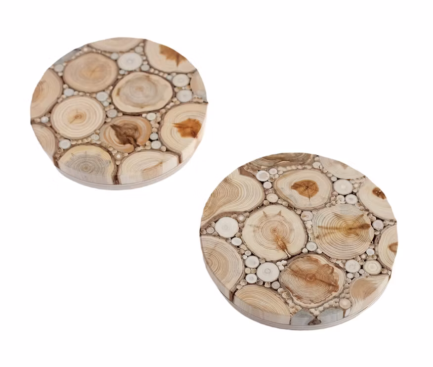 Glasunderlägg Hantverk Rund 10 cm