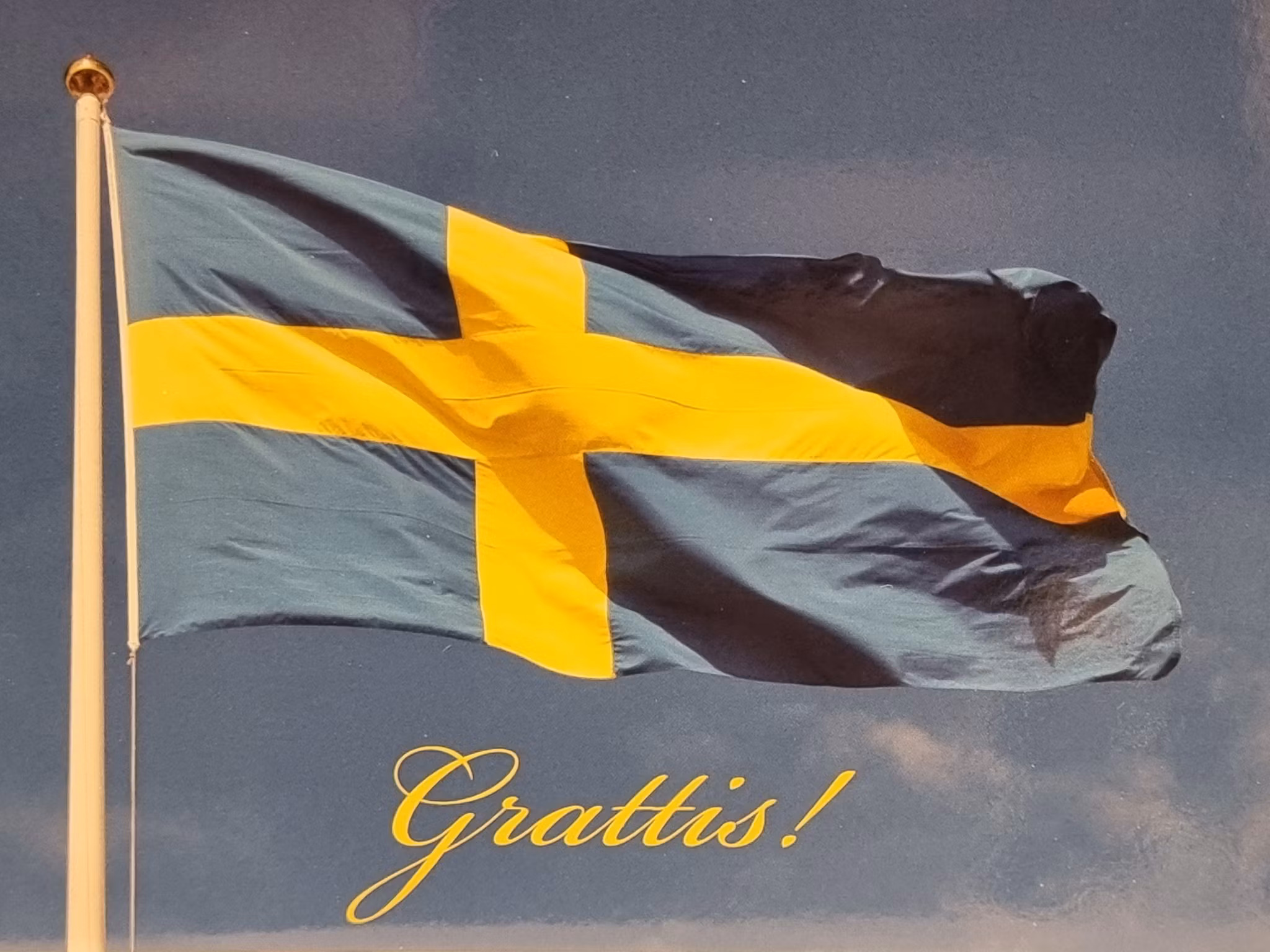 Vykort : Swedish flag, 170 x 115 mm