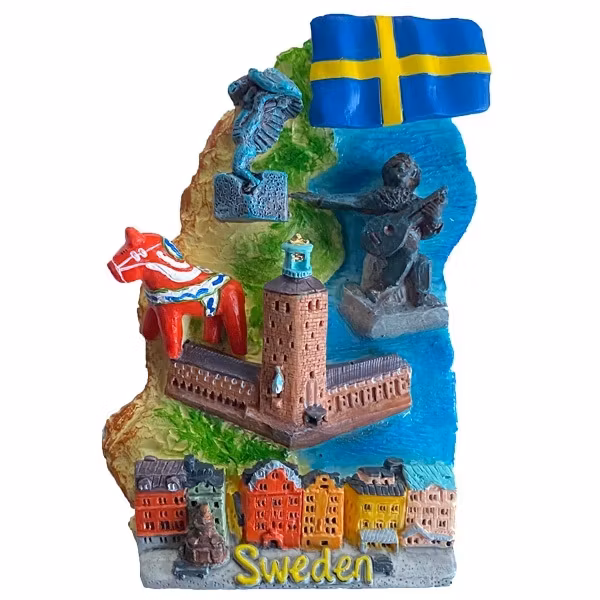 Magnet Sverige Karta Collage