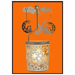 ÄNGLASPEL: Ljuslykta Karusell, Katter på månskära