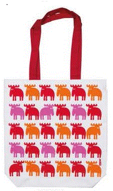 Organic Cotton bag, red/pink/orange
