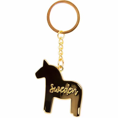 Nyckelring i metall Dalahäst