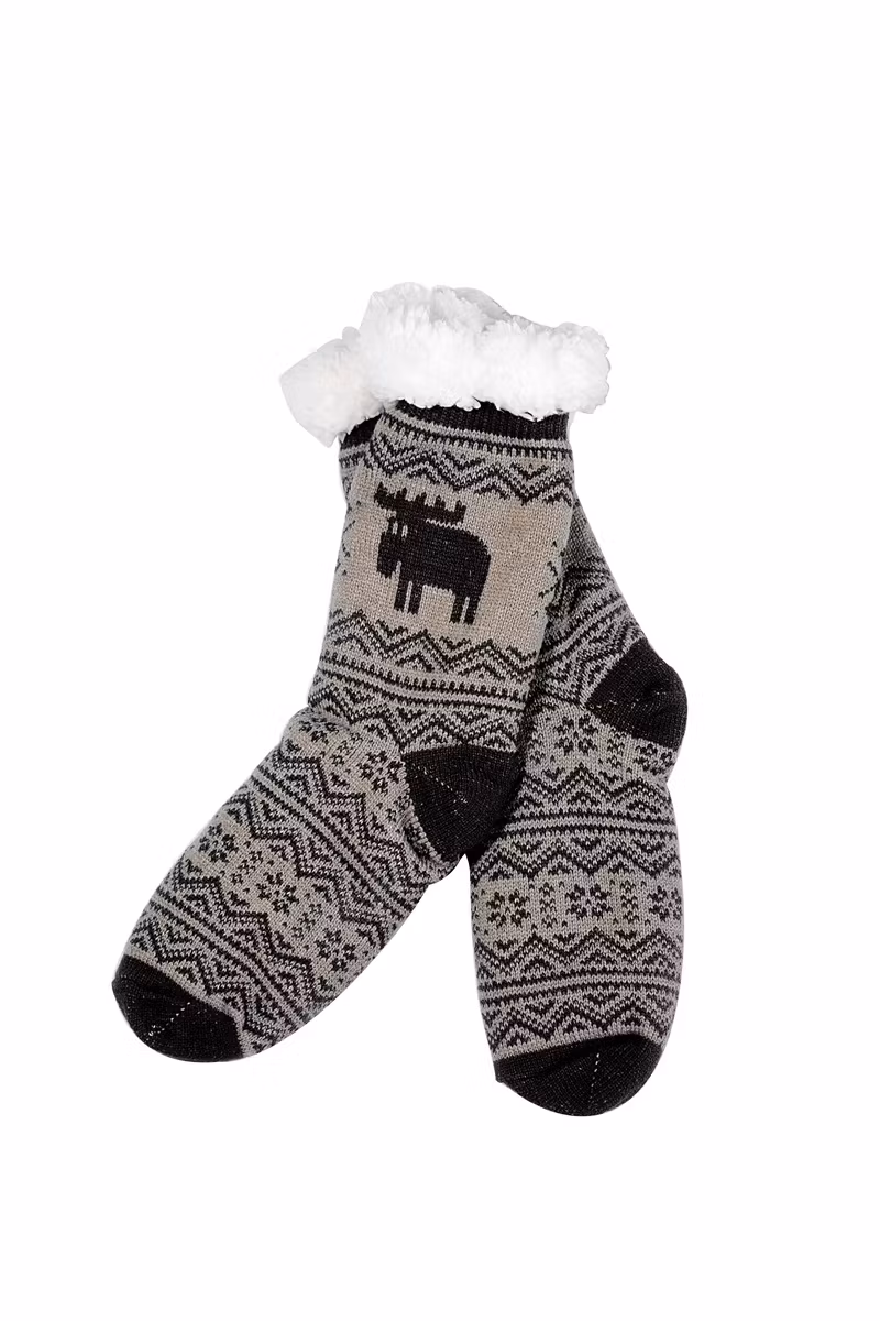 Strumpor: älg, svart & grå