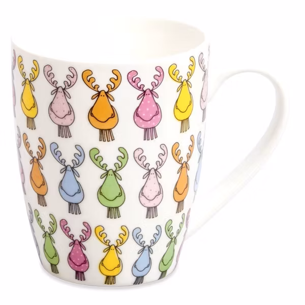 Mugg Elisabets Happy Mooses 10x8 cm