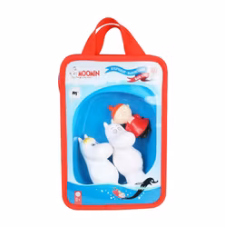 Badespielzeug / Badewanne mit 3 Mumin-Figuren