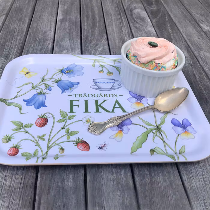 Bricka, Trädgårds FIKA, 27x20cm