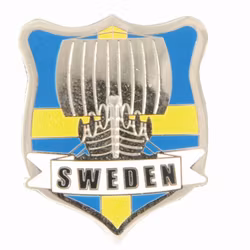 Pin i emalj, Sweden Vikingaskepp Flagga