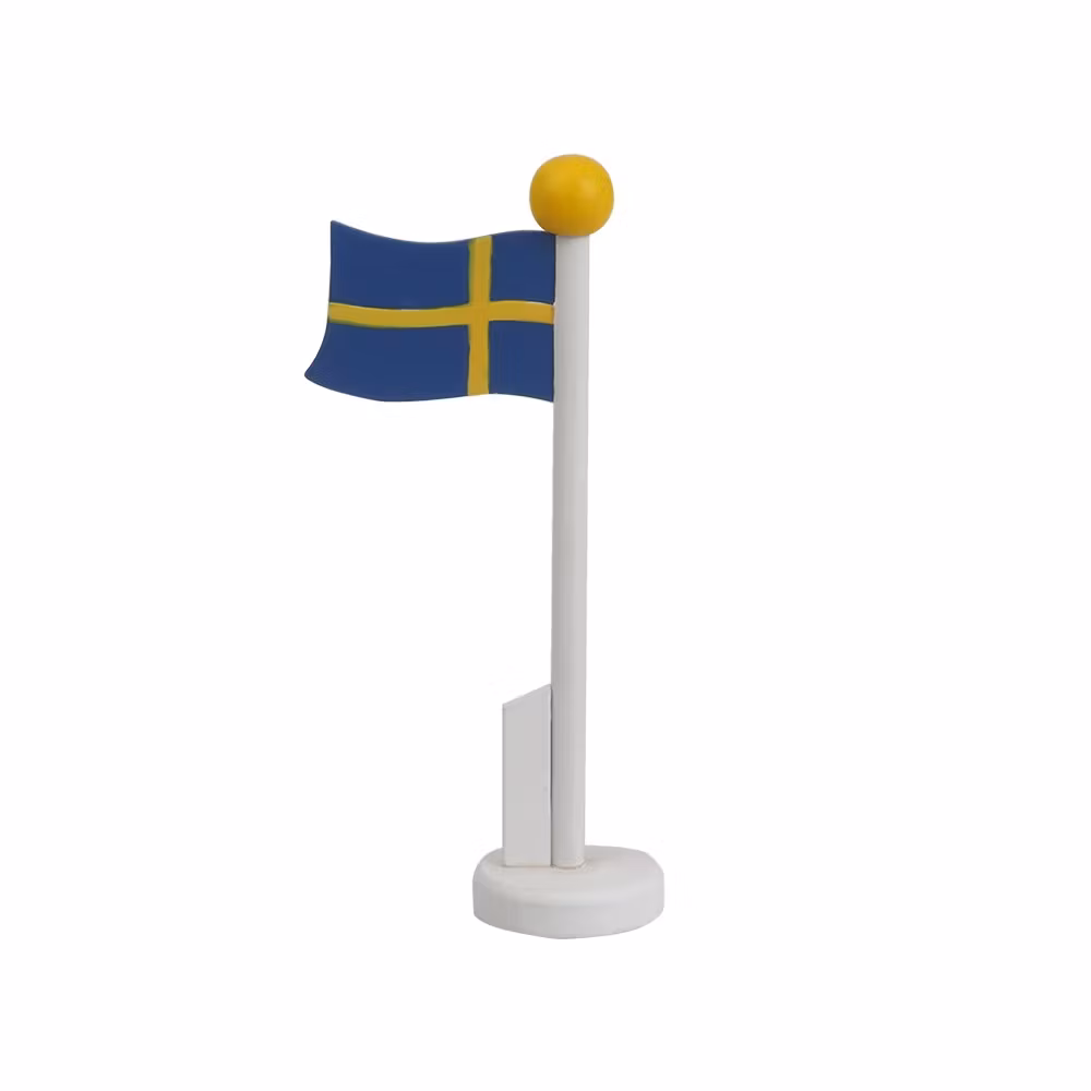 Bordsflagga i trä