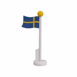 Bordsflagga i trä
