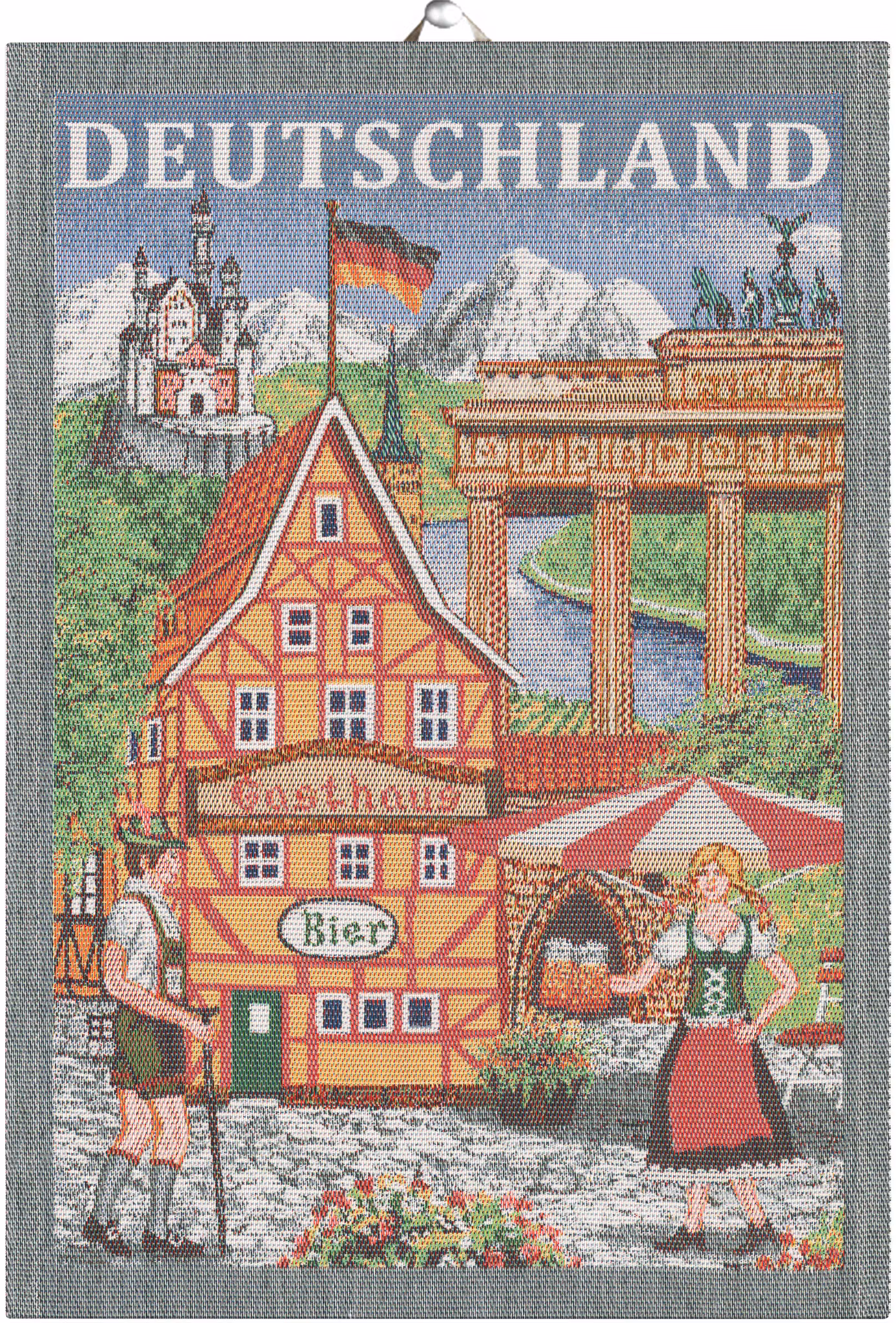 Deutschland handduk 35X50, 100% Ekologisk Bomull