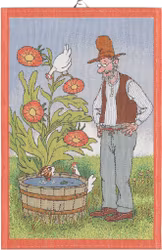 Findus badar handduk 40x60, 100% Ekologisk Bomull