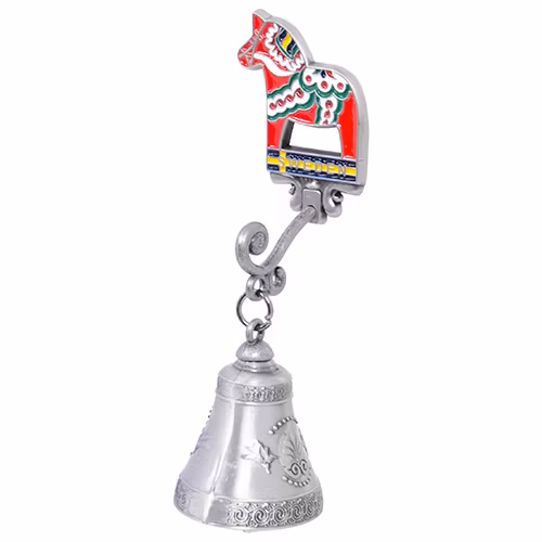 Magnet med bjällra, dalahäst