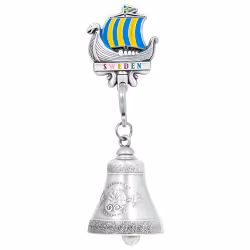 Magnet med bjällra, vikingaskepp
