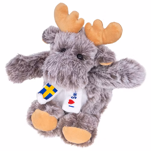 Mjukis älg med halsduk, 2 storlekar