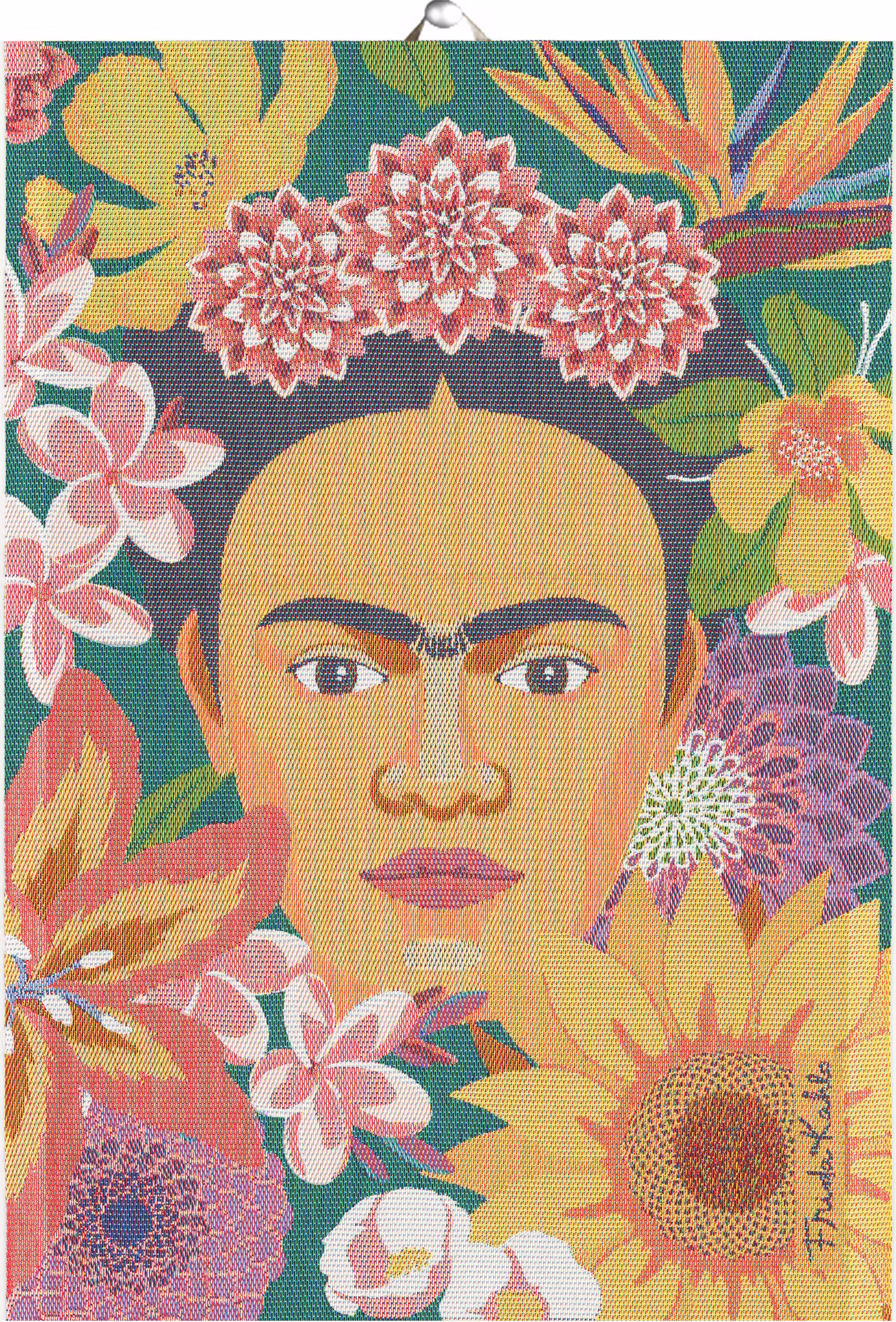 Flores (FRIDA KAHLO) handduk 35X50, 100% Ekologisk Bomull