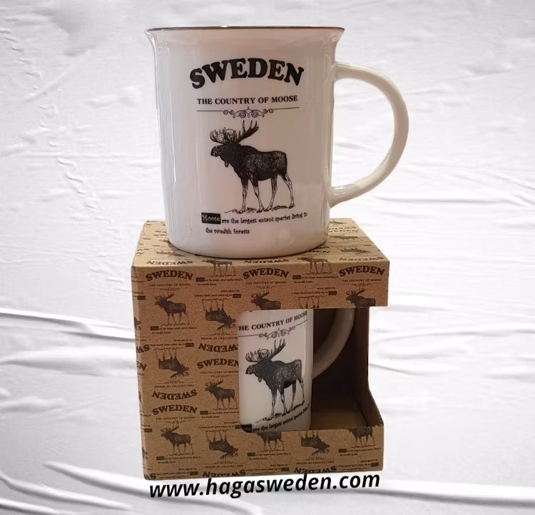 Mugg- Memoriez, Moose Classic, Large, With Story (Gray/Black/White/Matt/Pink)