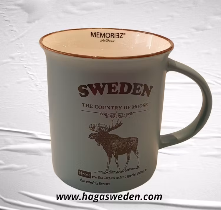 Mugg- Memoriez, Moose Classic, Large, With Story (Gray/Black/White/Matt/Pink)