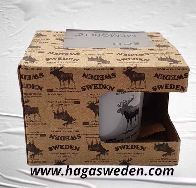 Mugg- Memoriez, Moose Classic, Smal, With Story (Salmon/Mint or Gray)