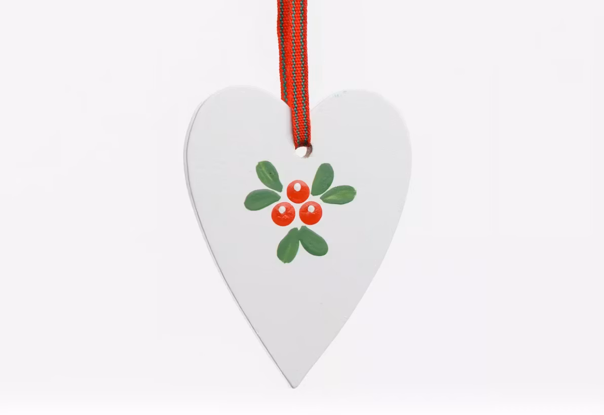 Julgranshänge hjärta, lingon