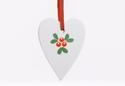 Julgranshänge hjärta, lingon