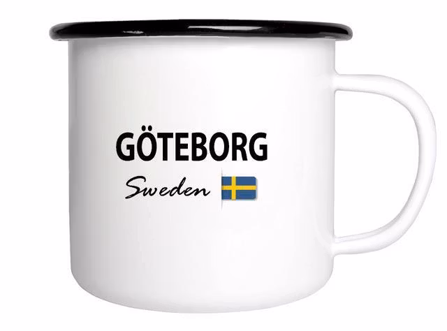 Emaljmugg, Göteborg, 8 cm