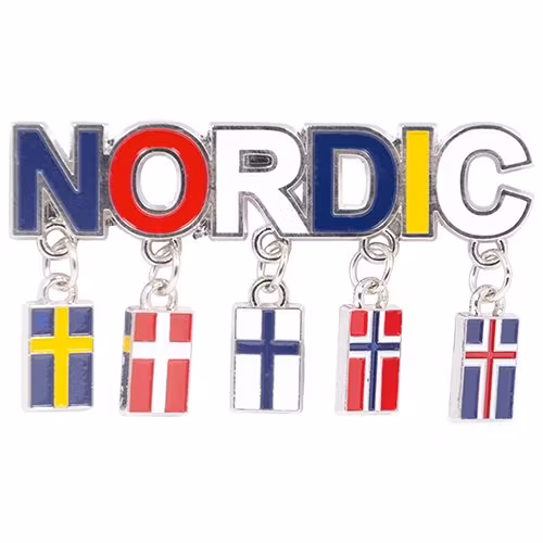 Magnet Nordic med flaggor