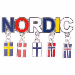 Magnet Nordic med flaggor