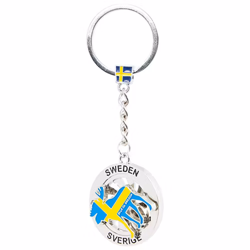 Nyckelring älg med spinner, Sweden