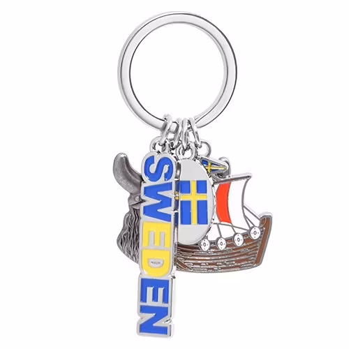 Nyckelring viking, vikingaskepp, Sweden