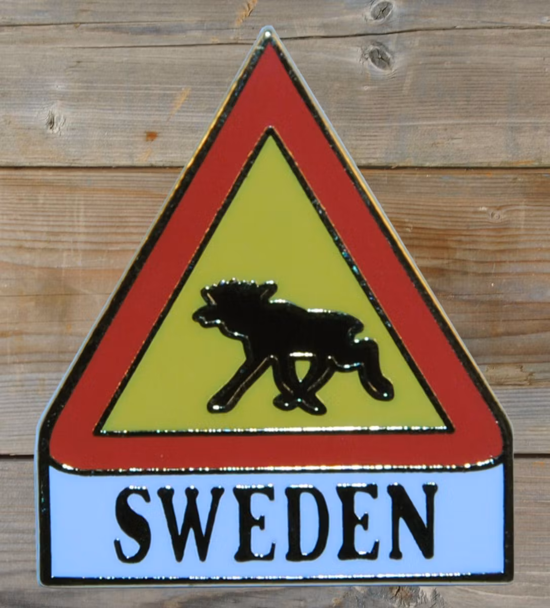 Pin i emalj, Sweden Älgvarning