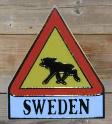 Pin i emalj, Sweden Älgvarning