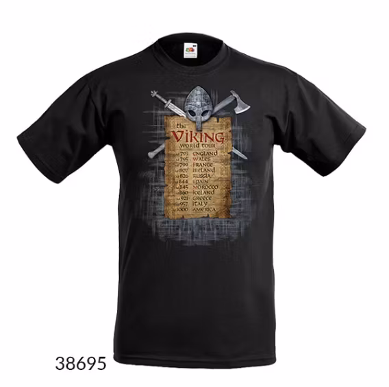 T-shirt Viking World Tour, Svart