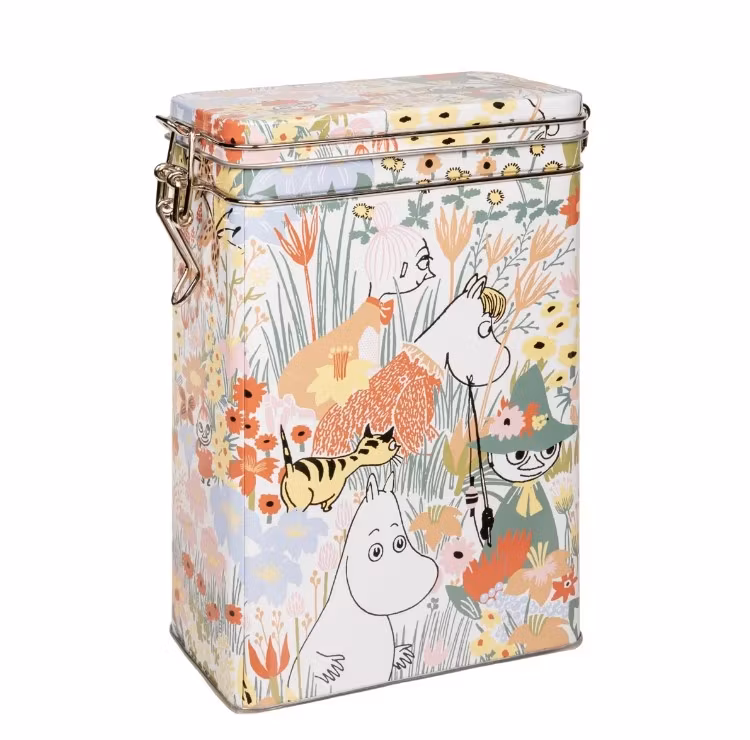 Smörblomma kaffeburk vit