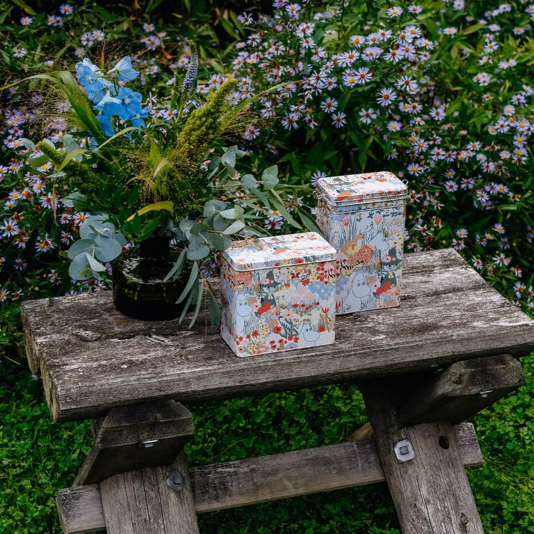 Smörblomma kaffeburk vit