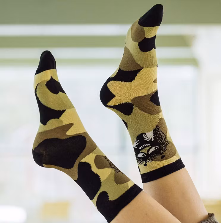 Strumpor gömd Stinky, grön kamo