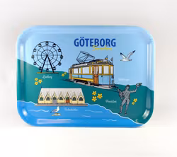 Bricka Göteborg symboler, 20x27 cm