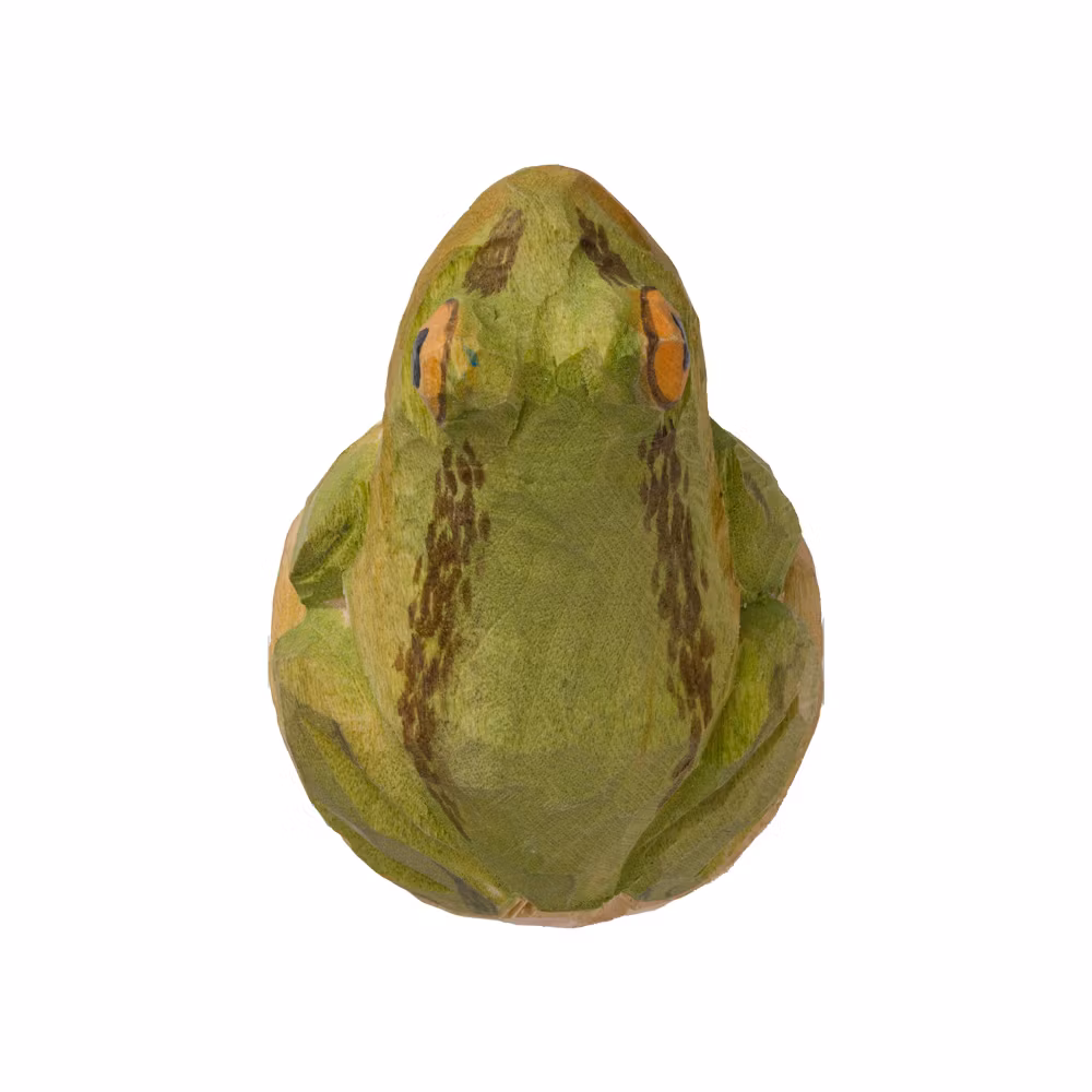 Flaskkork Groda, handsnidad i trä