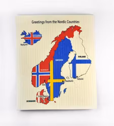 Geschirrtuch, Nordische Länder, 17x20 cm