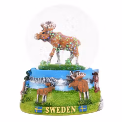 Vattenglob stående älg Sweden (65mm)