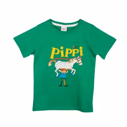 T-Shirt, Pippi Långstrump, grön