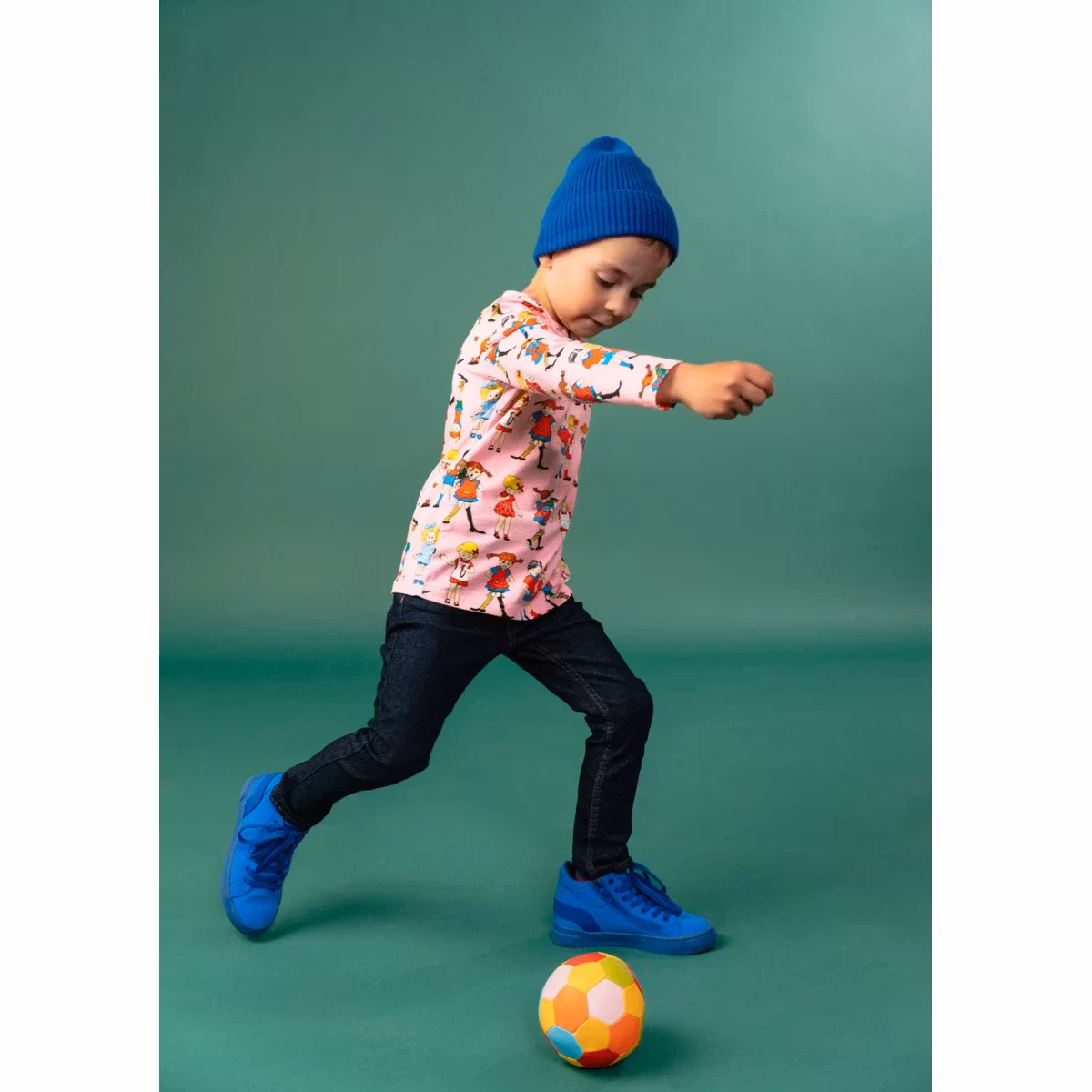 Tröja Pippi med vänner, rosa