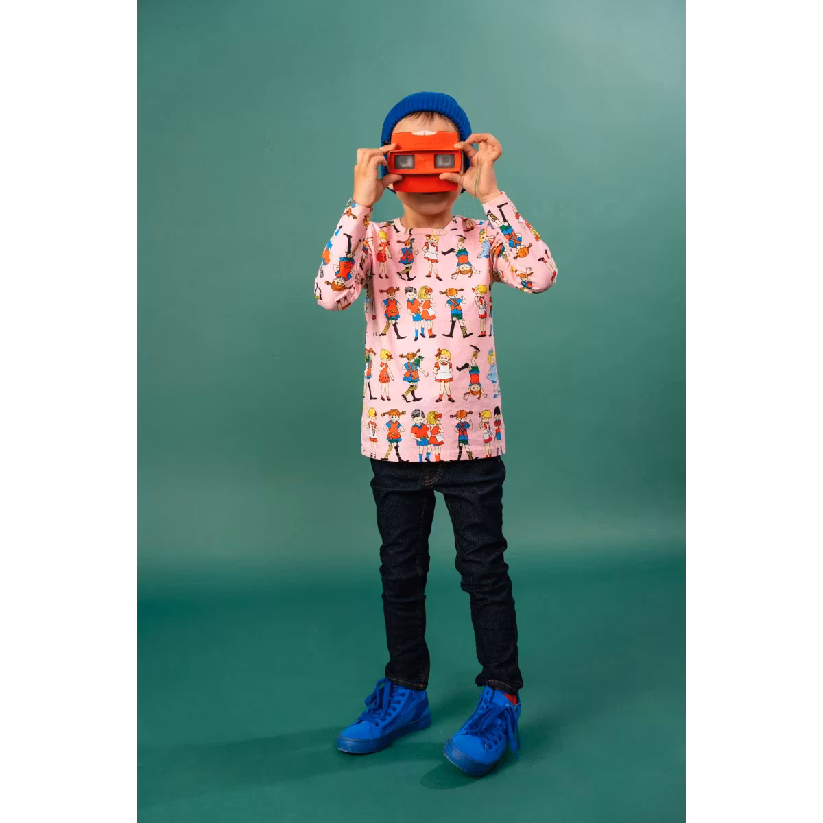 Tröja Pippi med vänner, rosa