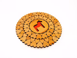 Grytunderlägg hjärtan, dalahäst