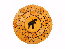 Grytunderlägg hjärtan, älg