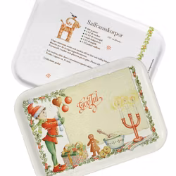 Bricka God jul Nisse, 27x20cm