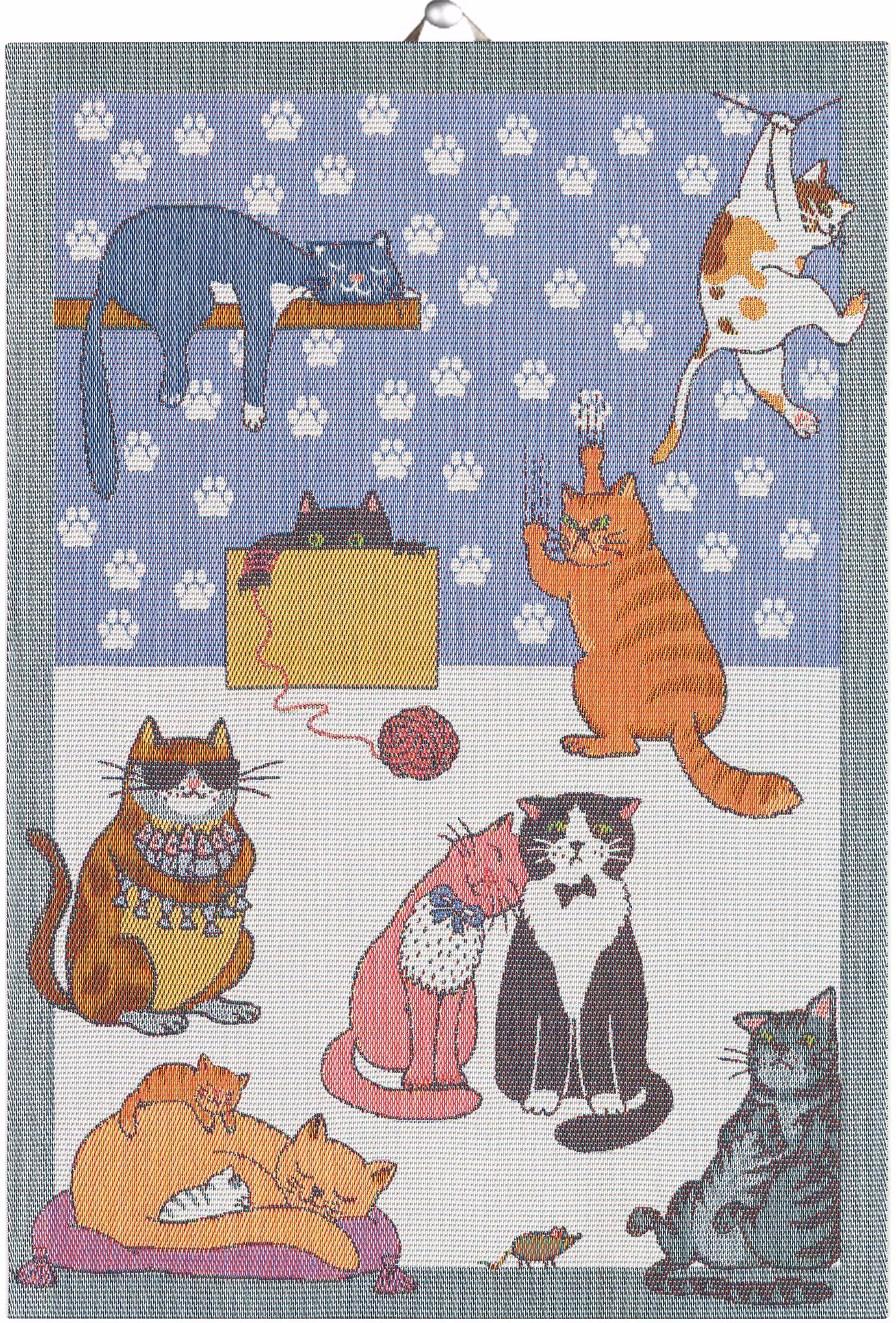 Cats fun handduk 35X50, 100% Ekologisk Bomull