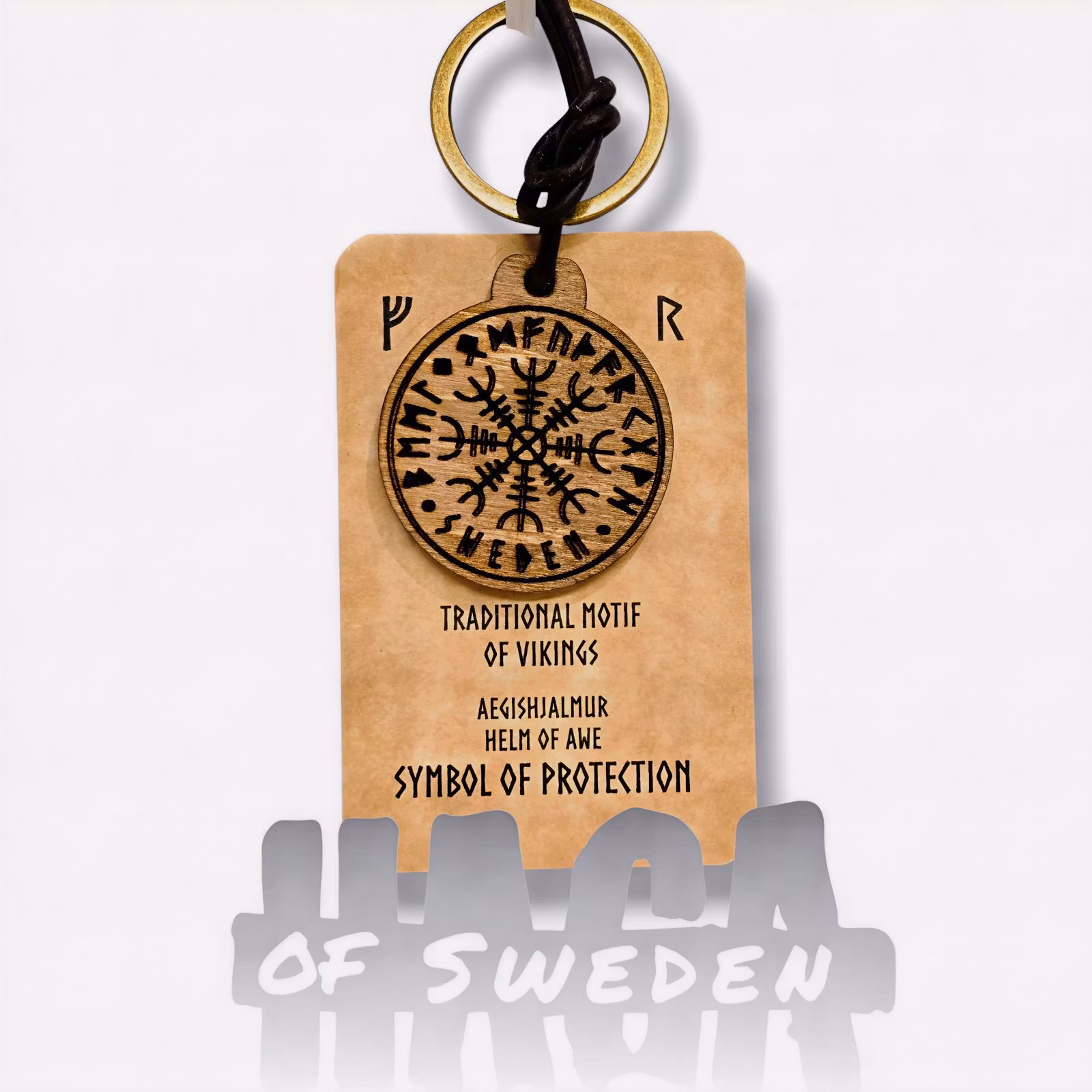 Handgjorda nyckelring av trä