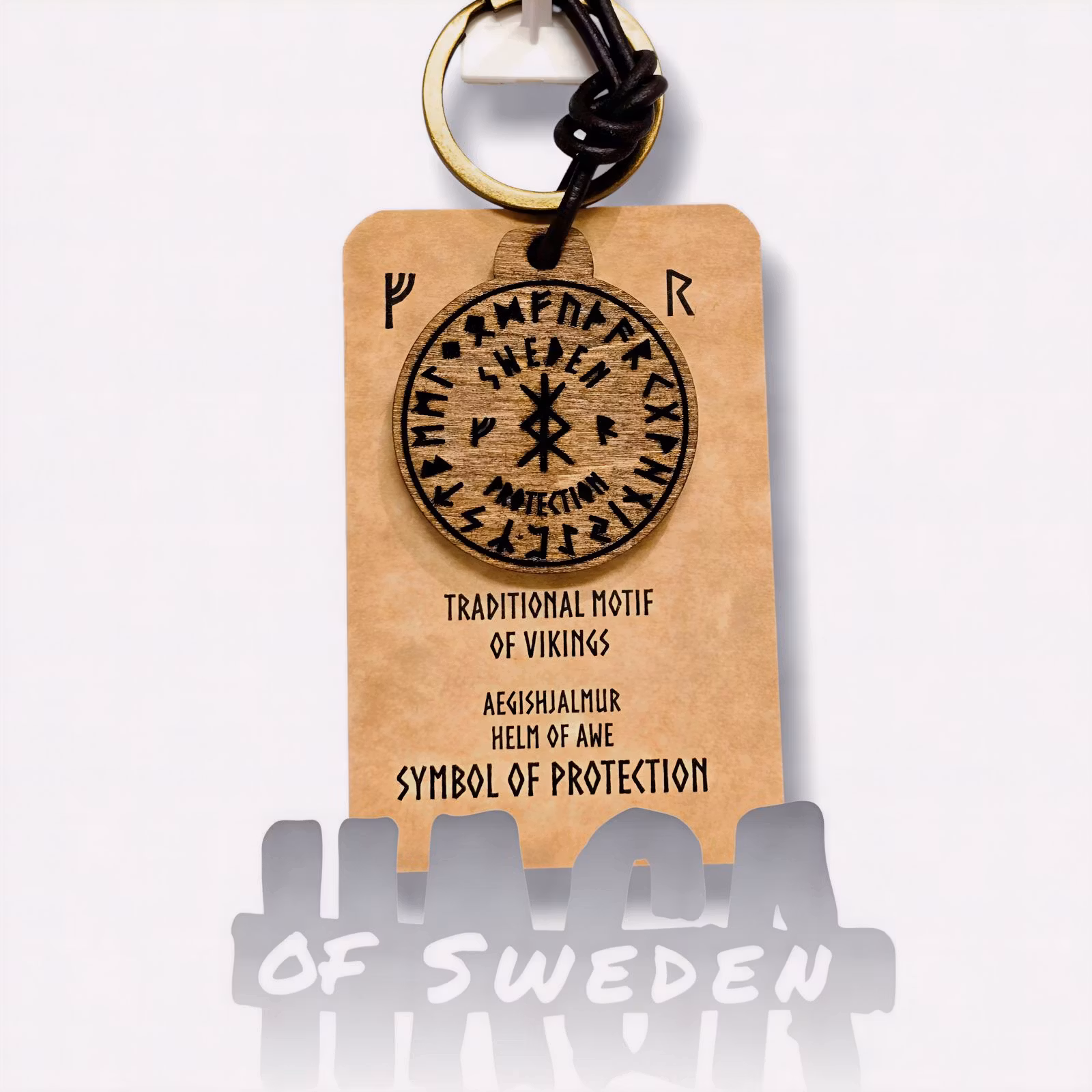 Handgjorda nyckelring av trä