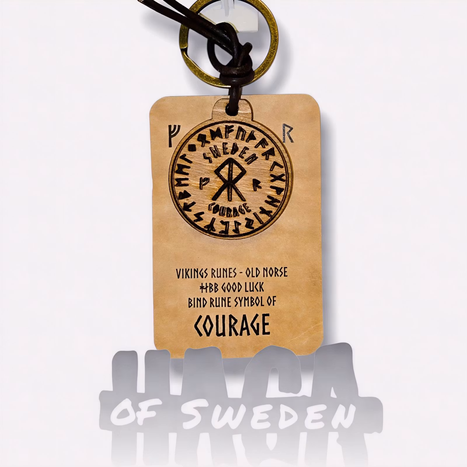 Handgjorda nyckelring av trä